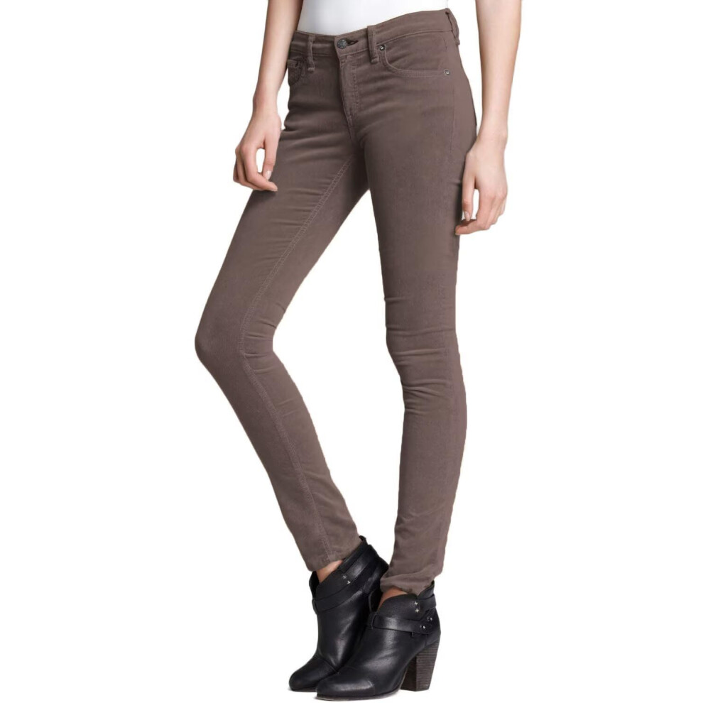 Pantalon skinny en velours c  tel   ultra confortable et extensible    5 poches pour femme Hybrid & Company P21950SKX Marron 22