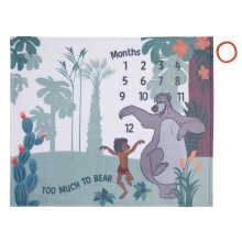 Nojo Disney Jungle Book grøn og hvid for meget til at bære super blød foto op milepæl baby tæppe