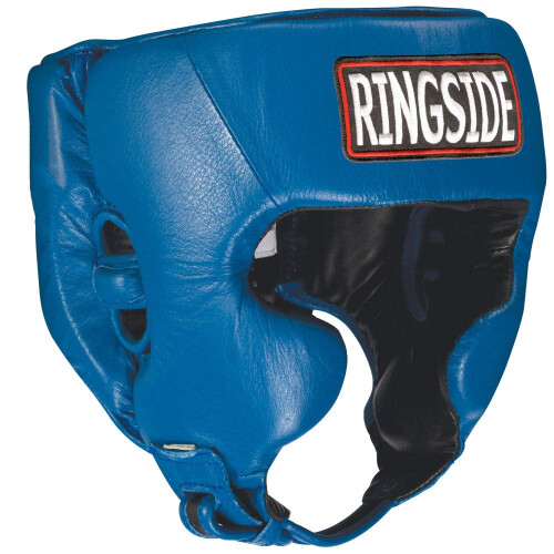 Casque de boxe de comp  tition avec joues, noir, taille L 1