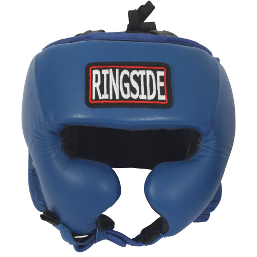 Casque de boxe de comp  tition avec joues, noir, taille L 2