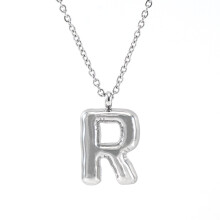 (StyleR) Durable Polished And Stainless Steel Alphabet Pendant Necklace
