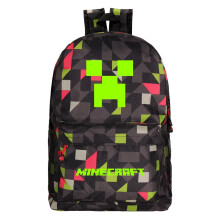(Style O)Minecraft Canvas Rucksack Schultasche große Kapazität nachtleuchtend Reise Geschenk Kinder