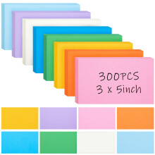 300 St ck farbige Karteikarten, 7,6 x 12,7 cm, Lernkarten, Notizkarten zum Lernen in der Schule und im B ro, Spielkarten