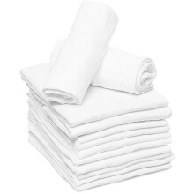 RUVANTI Confezione da 10 Pannolini in stoffa Birdseye Flat-Fold per neonati 100% cotone Pannolini riutilizzabili extra large 24x24 pollici Panni