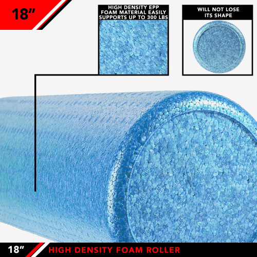 JFIT High Density Foam Roller Solid Blue 36-tommer 2