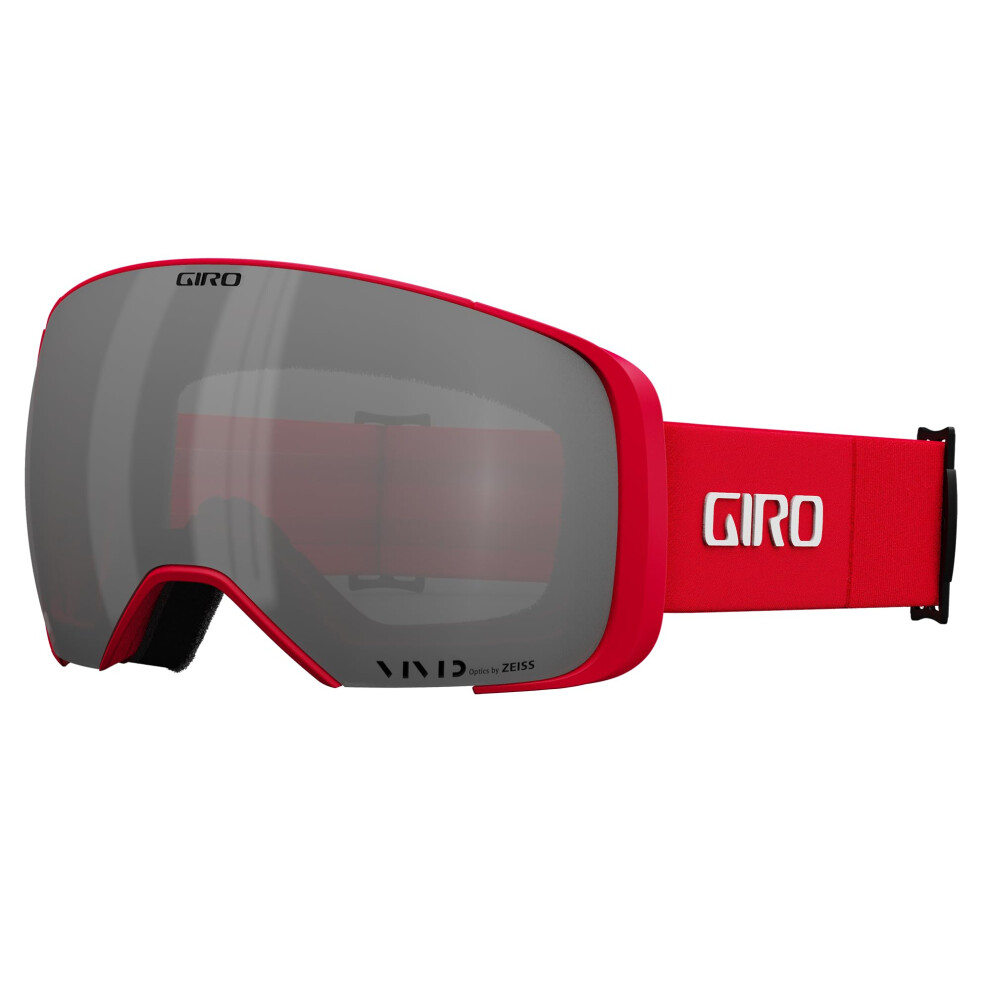 Giro Comp Ski Goggles - Snowboard Goggles For Men And Women - / Thirds Strap With Vivid Onyx/Vivid Infra Lenses Red/Black/Onyx