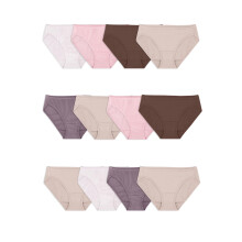 Fruit of the Loom Damen-Unterwsche aus Eversoft-Baumwolle, Multipacks, ohne Etikett und atmungsaktiv, erhltlich in Bikinis in bergre, versch