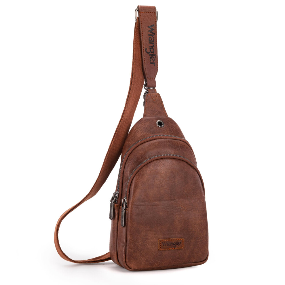 Wrangler Crossbody Bags for Women Sling Bag Cross Body Fanny Pack Chest Bag WG87-227DBR