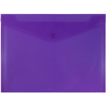 Buste in plastica in jam di carta con chiusura a scatto - Opuscolo di lettere - 9 3/4 x 13 - Purple - 12/Pack
