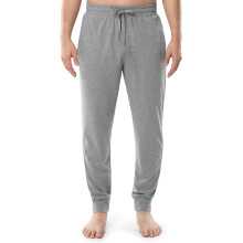 Fruit of the Loom Herren-Schlafhose aus Jersey-Strick-Jogginghose (1er- und 2er-Packung), Grau meliert, 5X