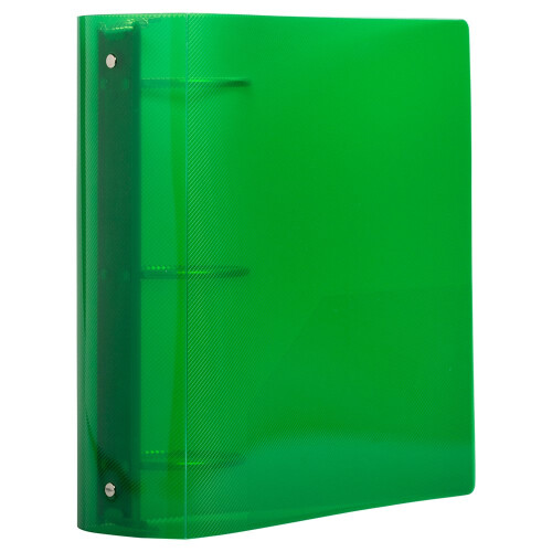 JAM PAPER Pasta de plstico de 3 polegadas - Pasta de 3 argolas verde - Vendida individualmente 1