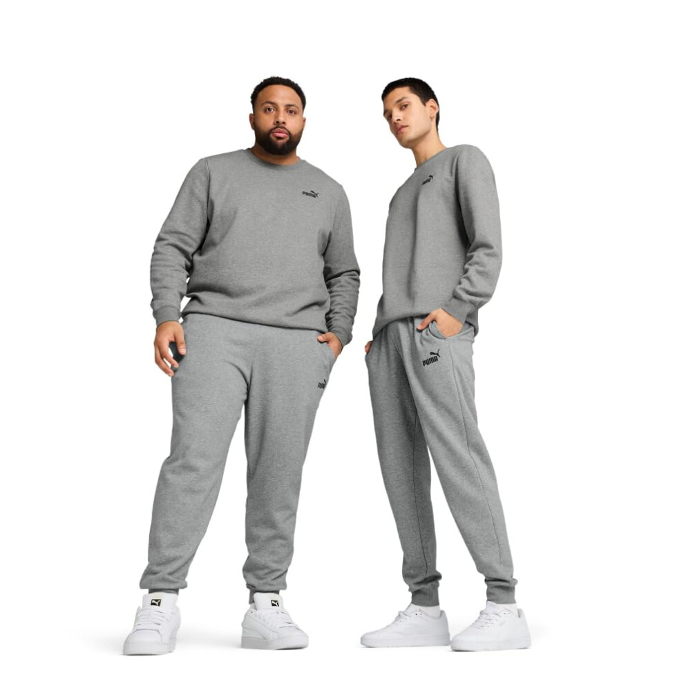 Puma Men's Essentials Fleece Sweatpants (Available In Big & Tall) Medium Gray Heather Closed Leg Ss25 Grey