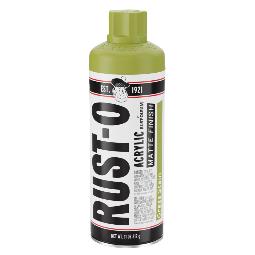 Rust-Oleum Rust-O Acrylic Artist Spray Paint  11 oz  Matte Grass Stain