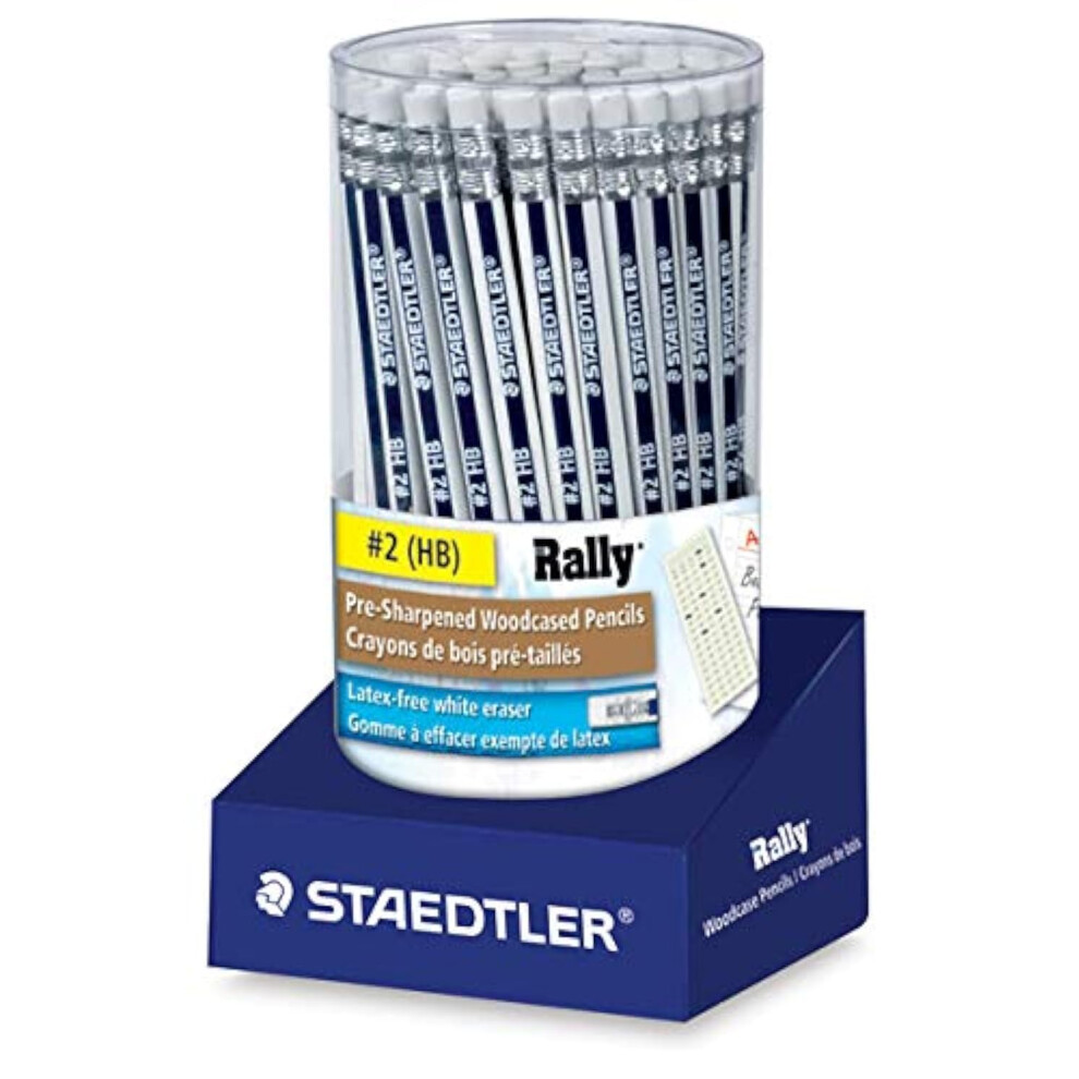 Staedtler Pencil No. 2 Presharpened Latex-Free Eraser Hexagonal 72 Pcs
