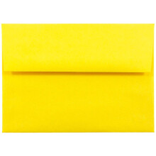 JAM PAPER A6 värilliset kutsukuoret - 4 3/4 x 6 1/2 - keltainen kierrätetty - 100 kpl / pakkaus