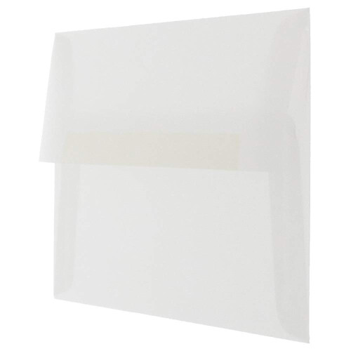 JAM PAPER A9 Translucent Vellum Invitation Envelopes - 5 3/4 x 8 3/4 - Clear - 50/Pack 1
