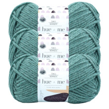 Lion Brand Hue + Me Garn zum Stricken, H   keln und Basteln. Sperriges und dickes, weiches Acryl- und Wollgarn Whisper (3er-Pack)