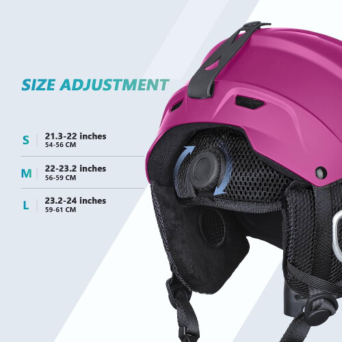 VANRORA Skihelm Snowboardhelm - Pink S 2