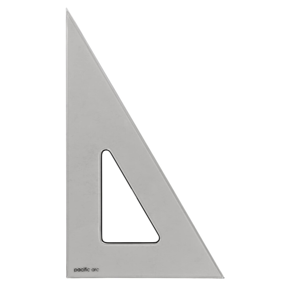 Pacific Arc's Scholastic Triangle - 14 inch - Smoke - 30/60 Angle - Polystyrene - Inking Edge - Technical Drawing Tools  Drafting  Architect and Engin-image-OPC-PGS9HSP-NEW