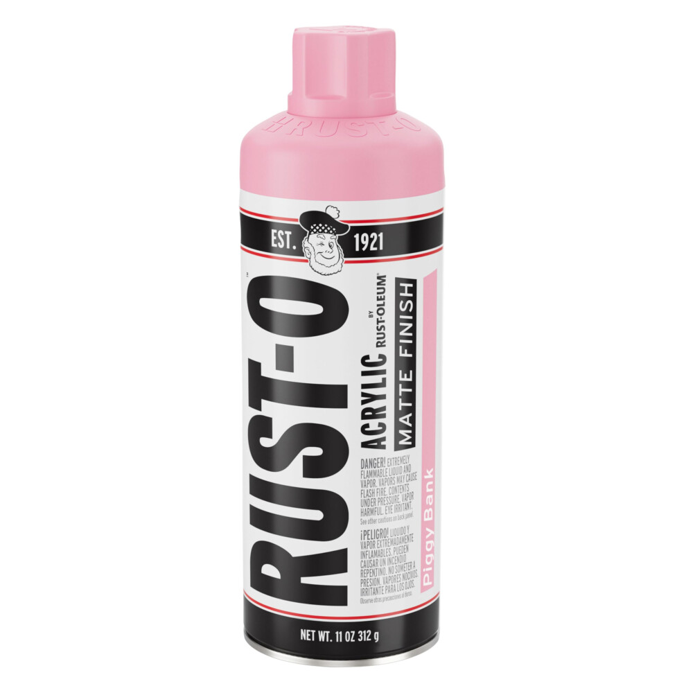 Rust-Oleum Rust-O Acrylic Artist Spray Paint  11 oz  Matte Piggy Bank