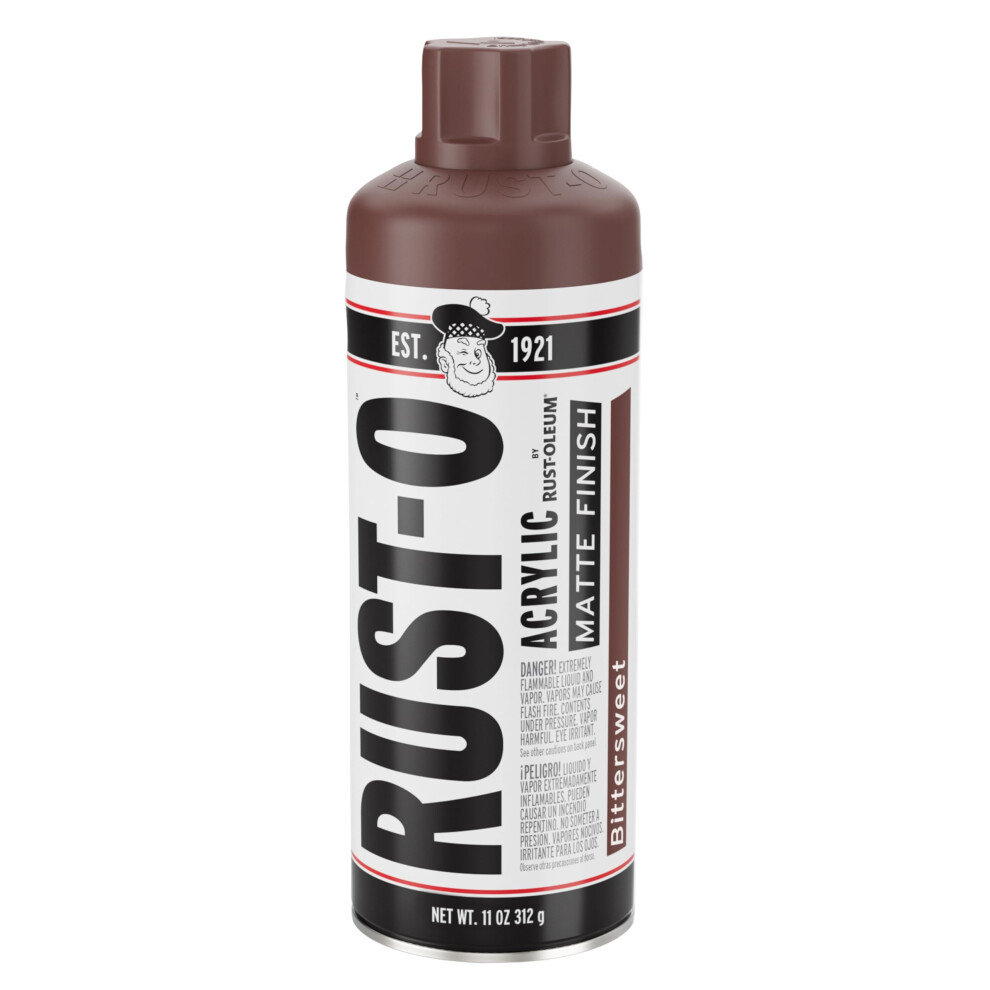 Rust-Oleum Rust-O Acrylic Artist Spray Paint  11 oz  Matte Bittersweet
