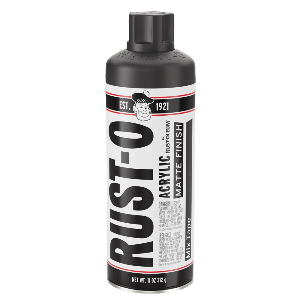 Rust-Oleum Rust-O Acrylic Artist Spray Paint  11 oz  Matte Mix Tape