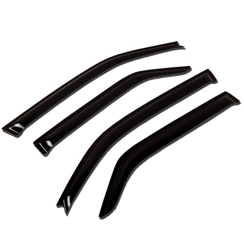 TuningPros WV-061 Window Visor Deflector Rain Guard Dark Smoke 4-Pc Set