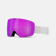 Gafas de esqu de contorno de giro - gafas de snowboard para hombres y mujeres - correa blanca ilimitada con lentes infrarrojos rosa vvido/vvido