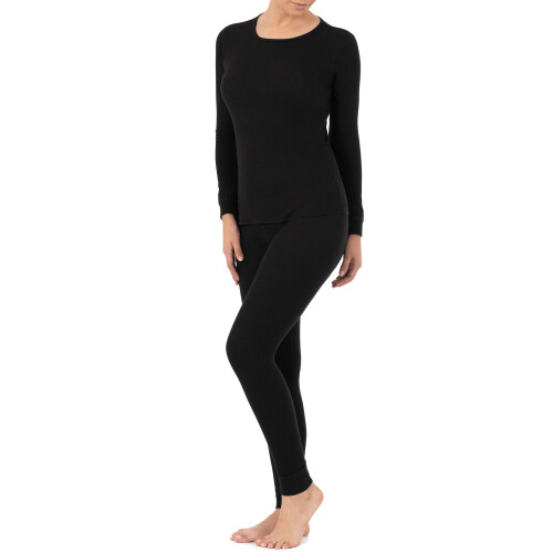 Conjunto Térmico Premium Micro Waffle para Mulher, Preto, 3X 1