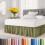 Saia de Cama com Ruffles - Verde Sálvia - para Camas de Tamanho Twin com Queda de 21 Polegadas 1
