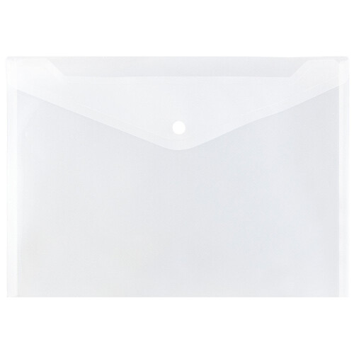JAM PAPER Envelopes Plásticos com Fecho - Carta Booklet - 9 3/4 x 13 - Transparente - 12/Pack