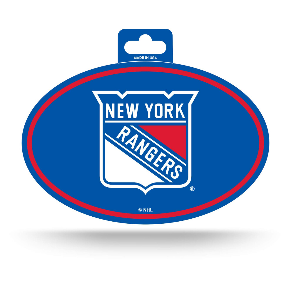 Rico Industries Nhl New York Rangers Color Team Logo Oval Sticker 767345477842