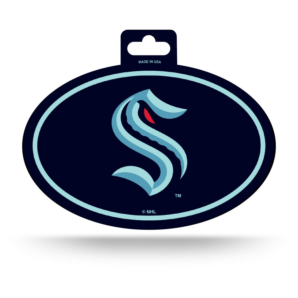 Rico Industries Nhl Seattle Kraken Color Team Logo Oval Sticker 767345679468
