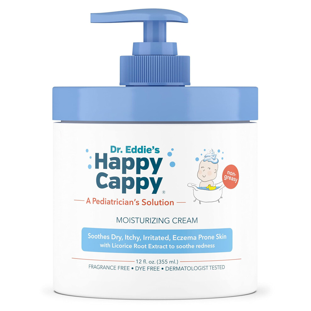 Happy Cappy Dr. Eddie's Pediatrician-Formulated Moisturizing Baby Lotion - Gentle Paraben Free Hypoallergenic Sulfate Free - Soothes Dry Skin Ecze