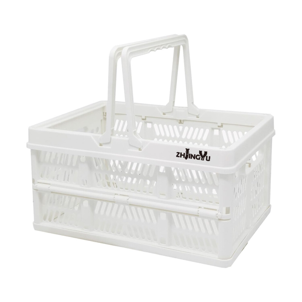 Caisses ZHJINGYU pour le stockage des paniers en plastique pour l'organisation du panier     provisions pliable caisse pliable avec poign   es caisse