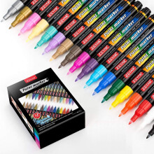 ZEYAR Acrylic Paint Pens Water based Extra Fine Point 32 vibrant colors Opaque Ink AP Certified Paint Marker for Glass Rock Paper Ceramic Pl