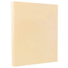 Jam Paper Vellum Bristol 65lb Cardstock - 8.5 x 11 Coverstock - 147 GSM - Crema - 50 Hojas/Pack