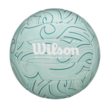 Volejbalov lopta WILSON Shoreline Soft Gen Green - ofici lna velkost svetlomodr