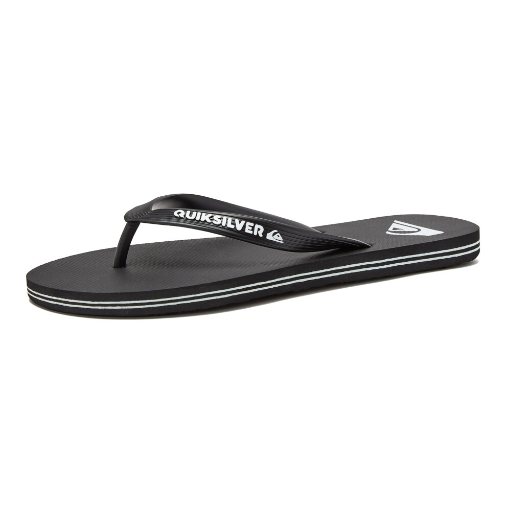 Quiksilver Men's Molokai 3 Point Flip Flop Sandal  Black/Black/White  15