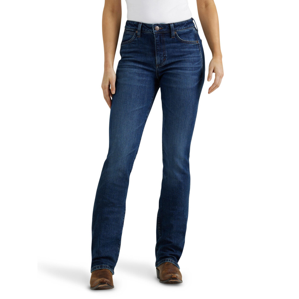 Wrangler Western Dames Retro Bailey Hoge Taille Bootcut Jean Isla-image