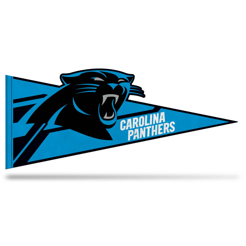 Fanion en feutre doux des Panthers de la Caroline de la NFL Rico Industries - Facile à accrocher - Décoration d'intérieur (salle de jeux, caverne