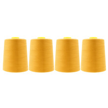 Mandala Crafts 4 paket Serger-trdar Cones Spolar - 20S/2 24000 Yards Polyester Senap Gula trdar fr Sergers-maskin och Overlock Quiltningssymas