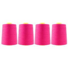 Mandala Crafts 4 paket Serger-trdar Koner Spolar - 20S/2 24000 Yards Polyester Hot Pink-trdar fr Sergers-maskin och Overlock-quiltningssymaski