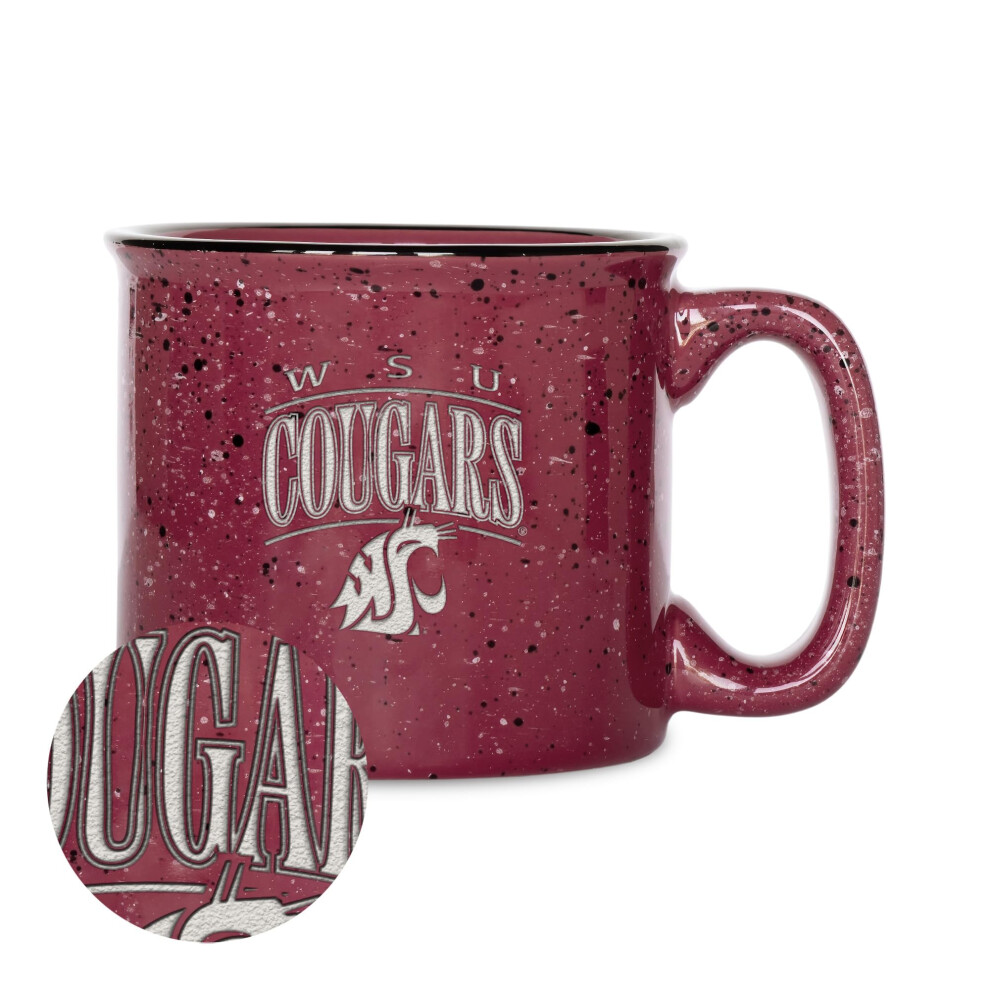 Taza De Fogata Grabada Con L Ser De 355 Ml De Rico Industries Ncaa Washington State Cougars - Tributo A La Wsu-image