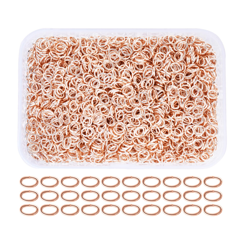 Mandala Crafts Anneaux Ouverts Ovales En Or Rose 7 X 5 Mm, Accessoires De Bijouterie, Anneaux Toriques En M Tal Pour La Fabrication De Bijoux - K-image