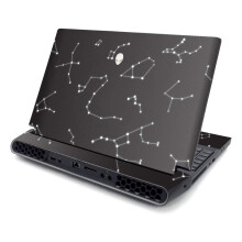 MightySkins Skin para Alienware AREA-51M R2 (2020) - Preto Abstrato | Protetor, Durável e Único