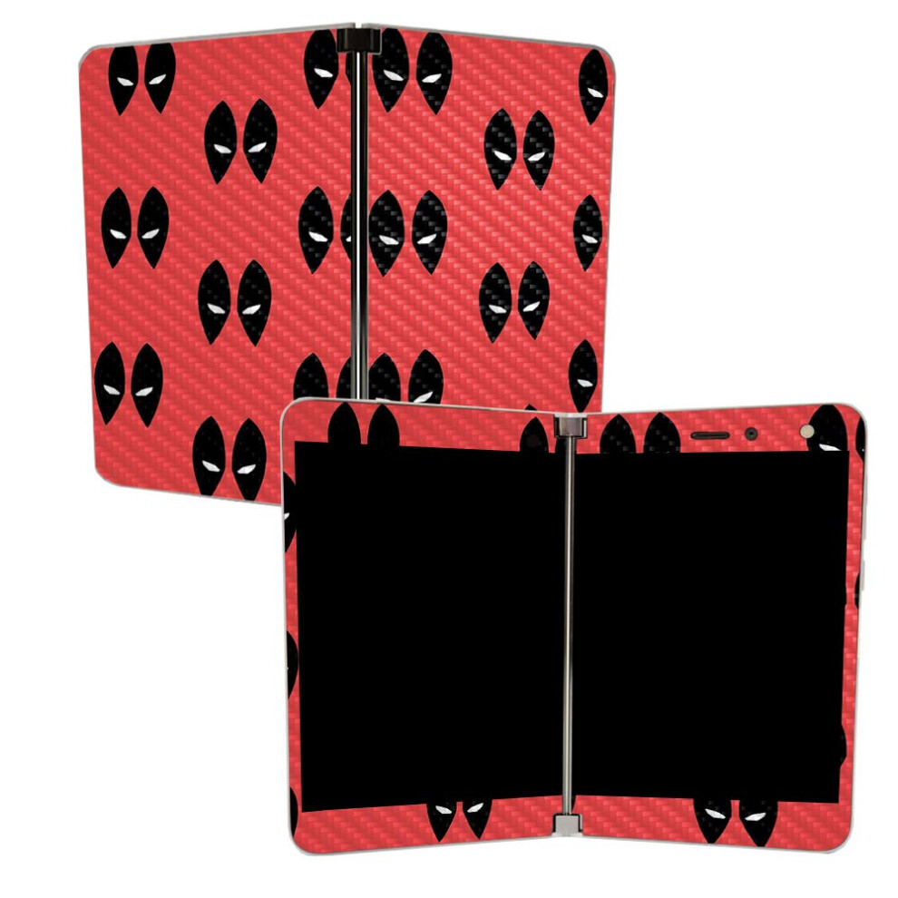 Mighty Skins Carbon Fiber Skin For Microsoft Surface Duo - Dead Eyes Pool | Protective Durable Textured Carbon Fiber Finish | Easy To Apply | Made In 705675733702