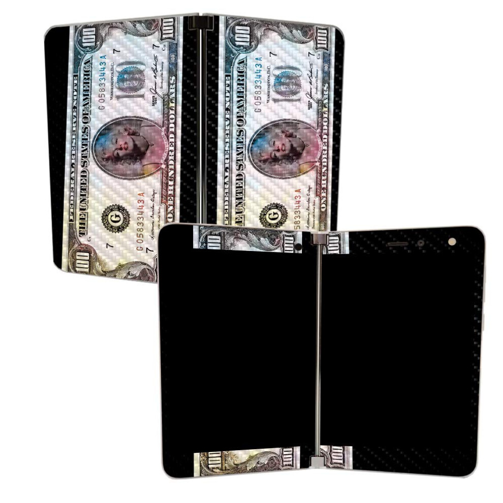 Mighty Skins Mightyskins Carbon Fiber Skin For Microsoft Surface Duo - Monroe Currency | Protective Durable Textured Carbon Fiber Finish | Easy To Ap 705675731333