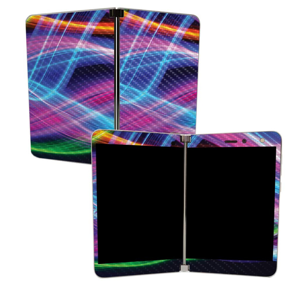 Mighty Skins Mightyskins Carbonfaser-Skin Fur Microsoft Surface Duo Lichtwellen | Schutzende, Langlebige, Strukturierte Carbonfaser-Oberflache-image