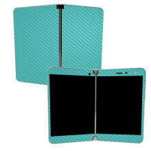 MightySkins Skin em Fibra de Carbono para Microsoft Surface Duo - Turquesa Sólido